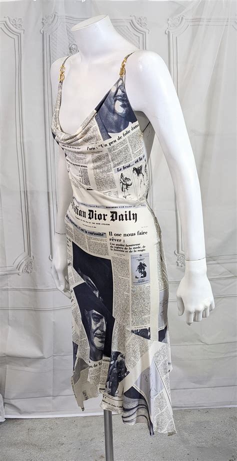 sex and the city dior newspaper dress|christian Dior newspaper dress.